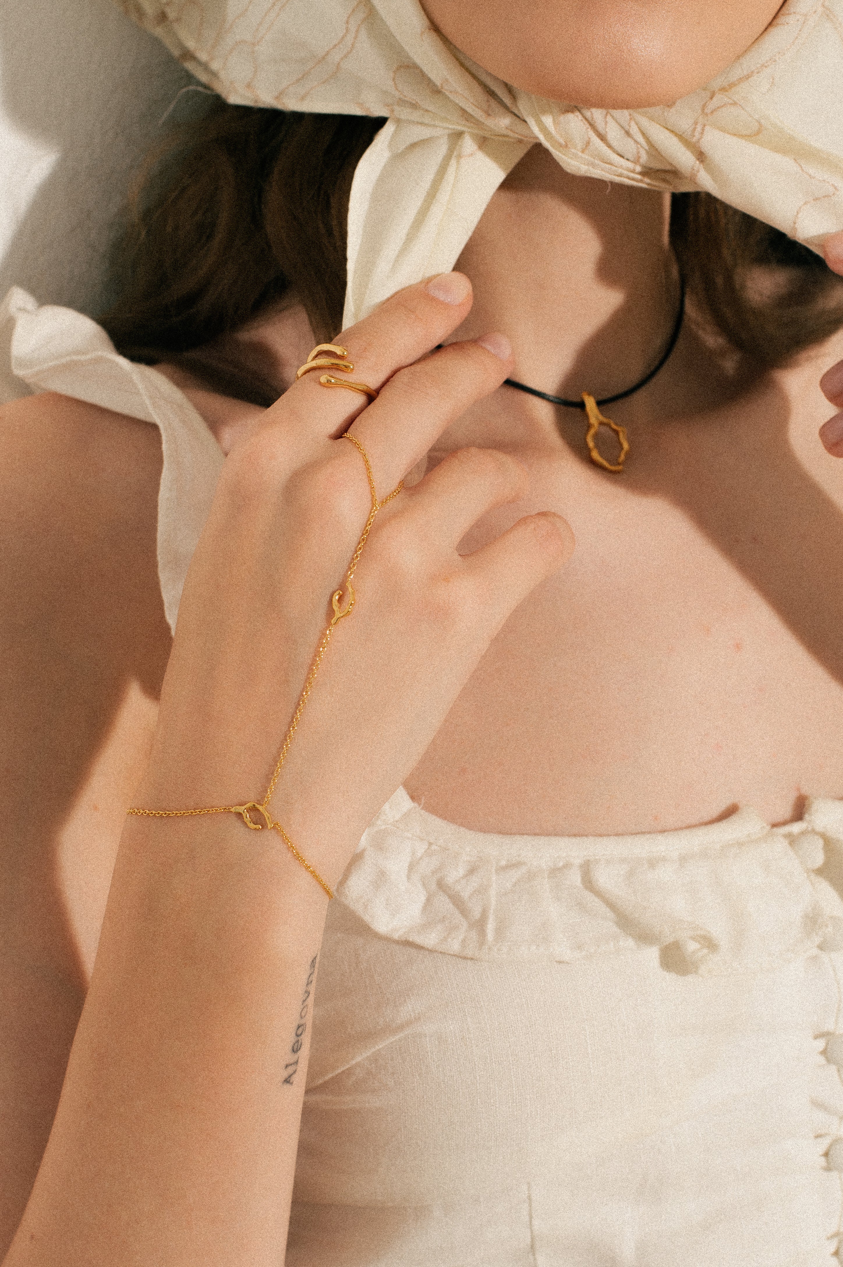 WISH Hand Chain - gold vermeil hand chain, statement handmade luxury jewelry