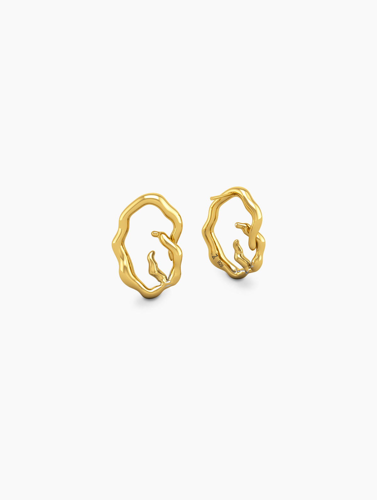 Wish BECOMING MINI Earrings - dainty wishbone earrings, gold vermeil, hypoallergenic