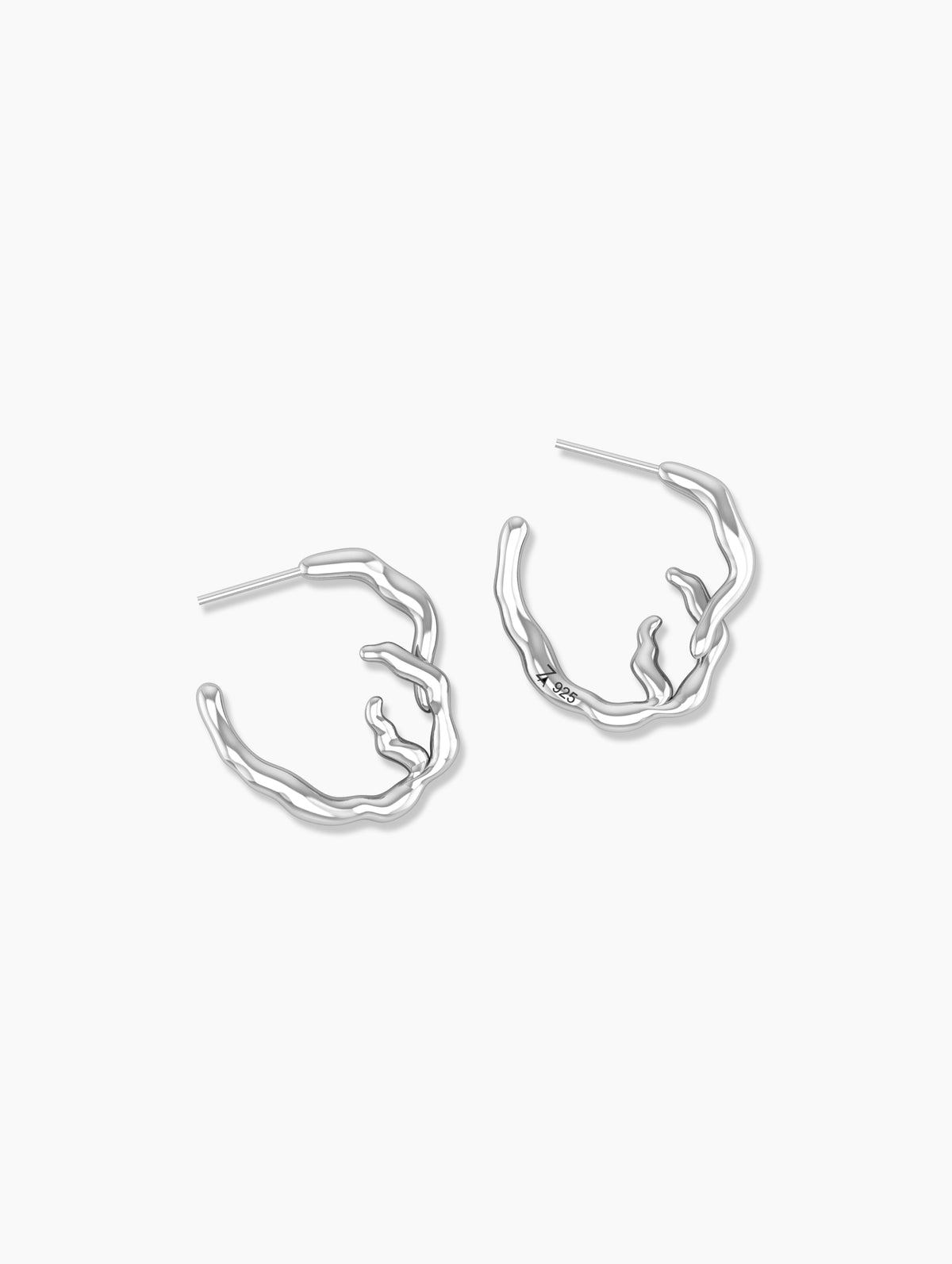 Wish Hoops - sterling silver hoop earrings, small everyday luxury earrings