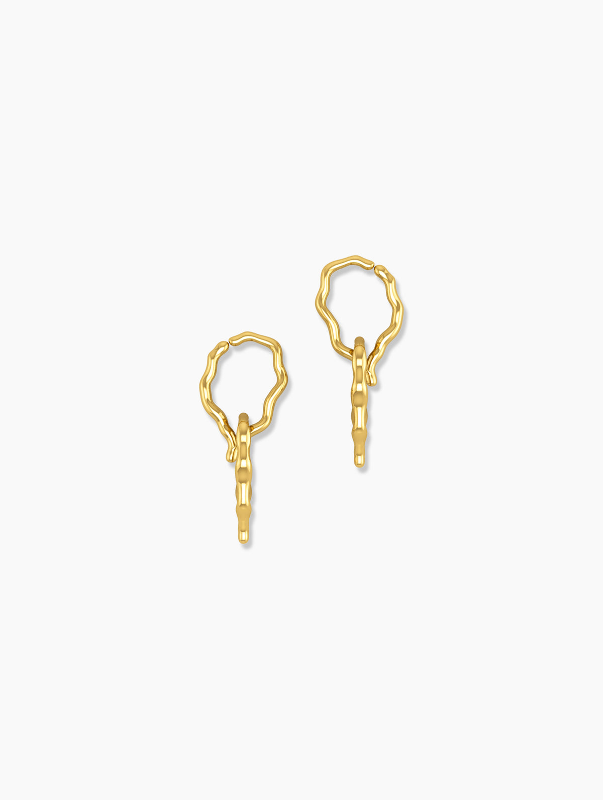 WISH Entwine Small Earrings - dainty wishbone chain earrings, hypoallergenic gold vermeil