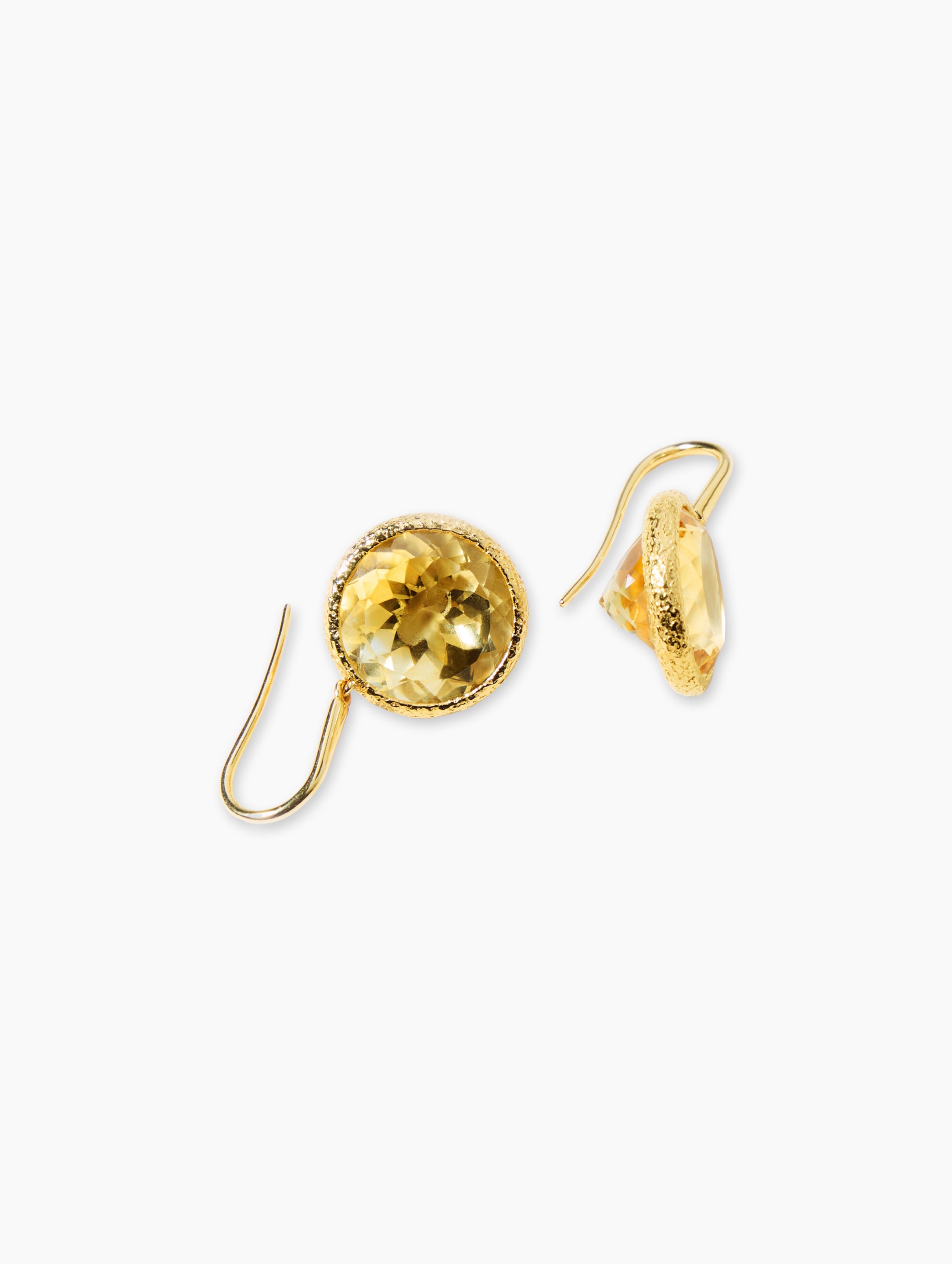 Iconica Drop Earring In 18k Solid Gold alternate view - Za Zewelz Iconica Collection 18k gold plated earrings