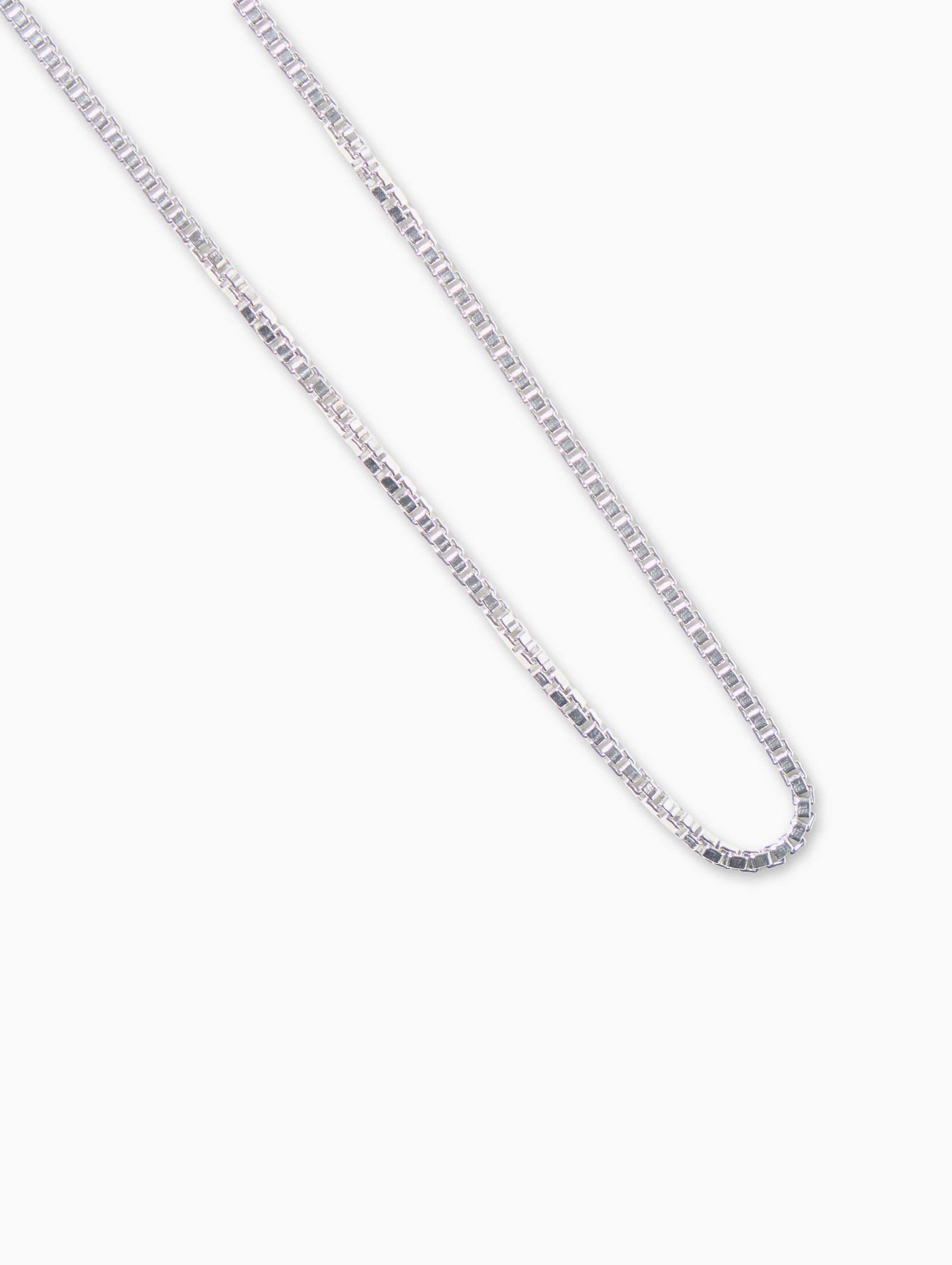 3mm Box Chain Necklace, adjustable from 15 to 18 inch side view | fine necklace perfect gift for her | Za Zewelz