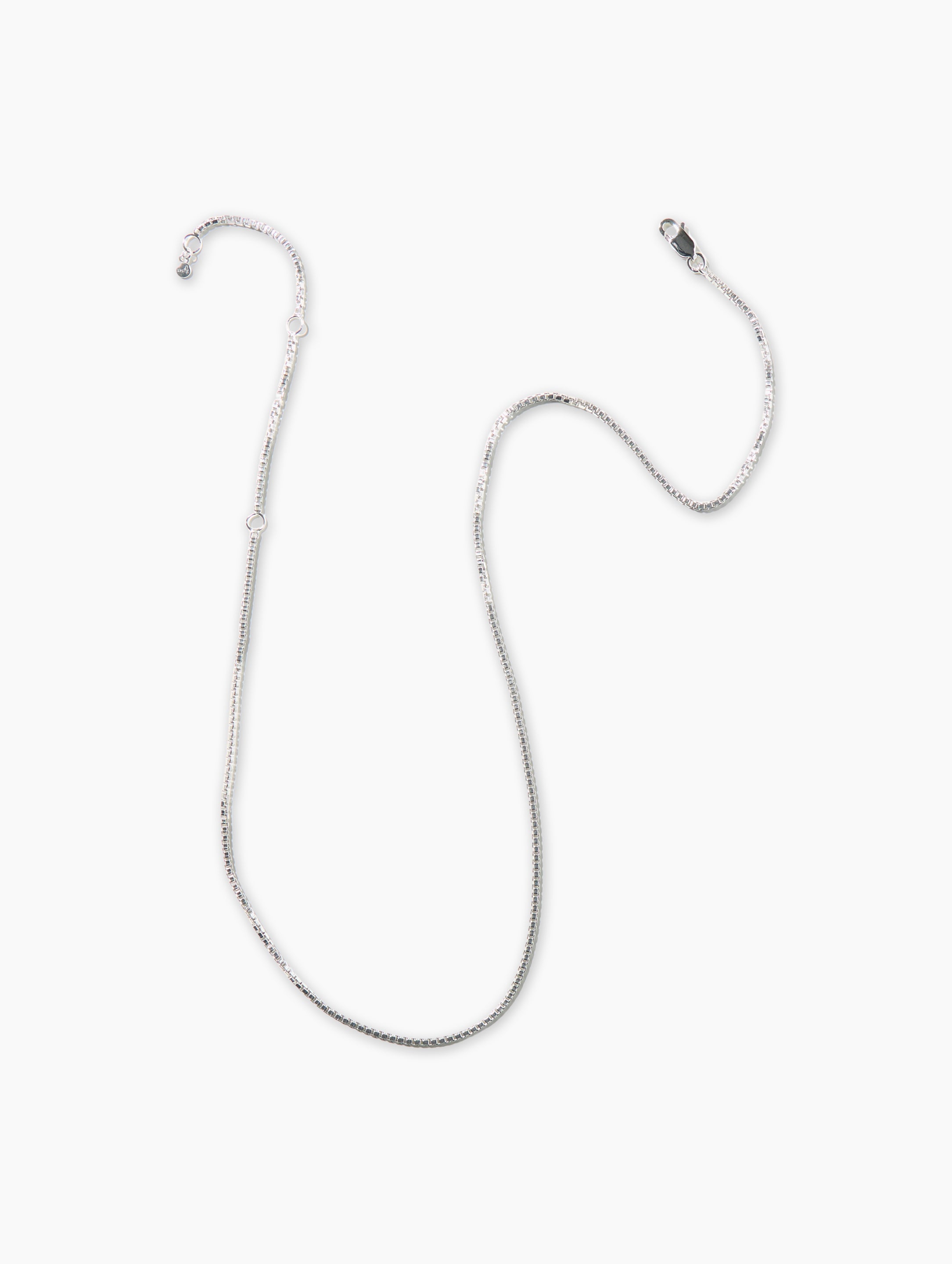 3mm Box Chain Necklace, adjustable from 15 to 18 inch detail view - Za Zewelz fine necklace | perfect gift for her