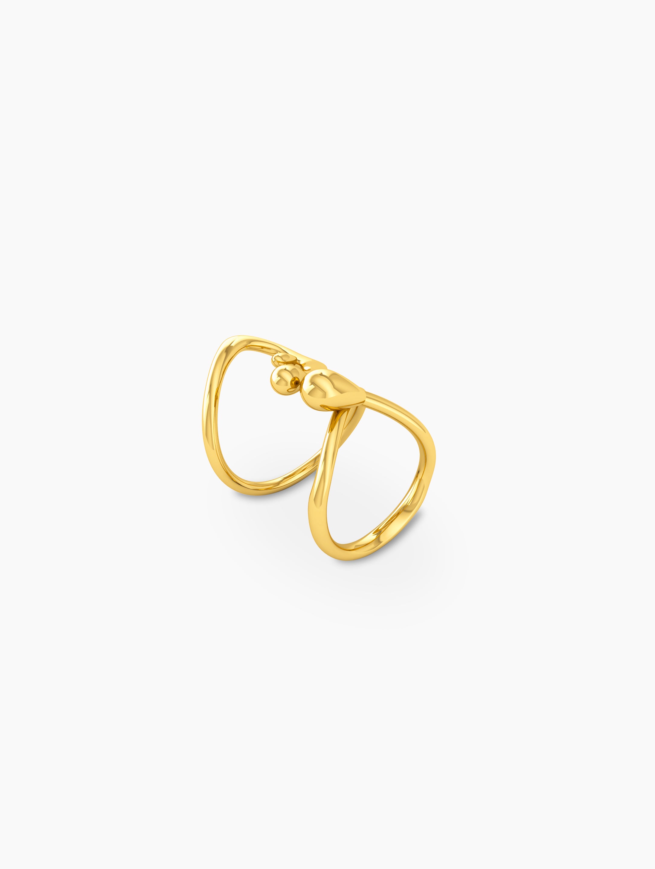 Nova Flow Ring In 18k Solid Gold close-up shot | 18k gold plated ring anniversary gift | Za Zewelz