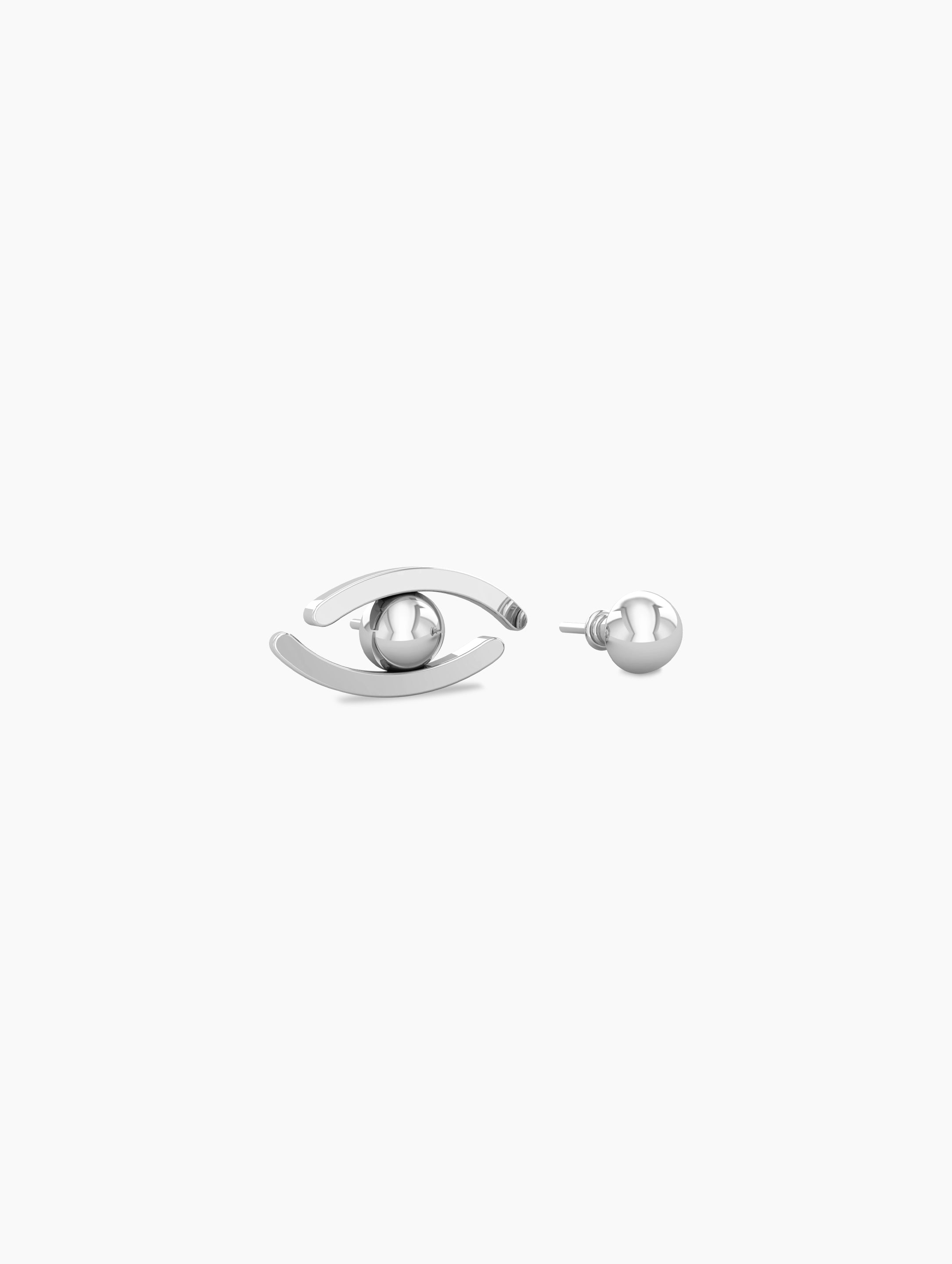 Evil Eye MisMatch Studs close-up shot - delicate fine earrings | Za Zewelz