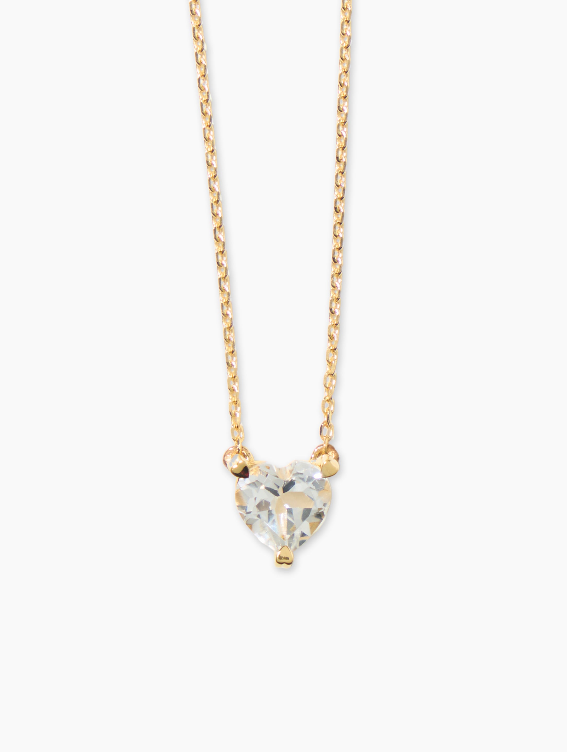 Joie Hearts Neklace-White Topaz - Za Zewelz fine necklace | wedding jewelry
