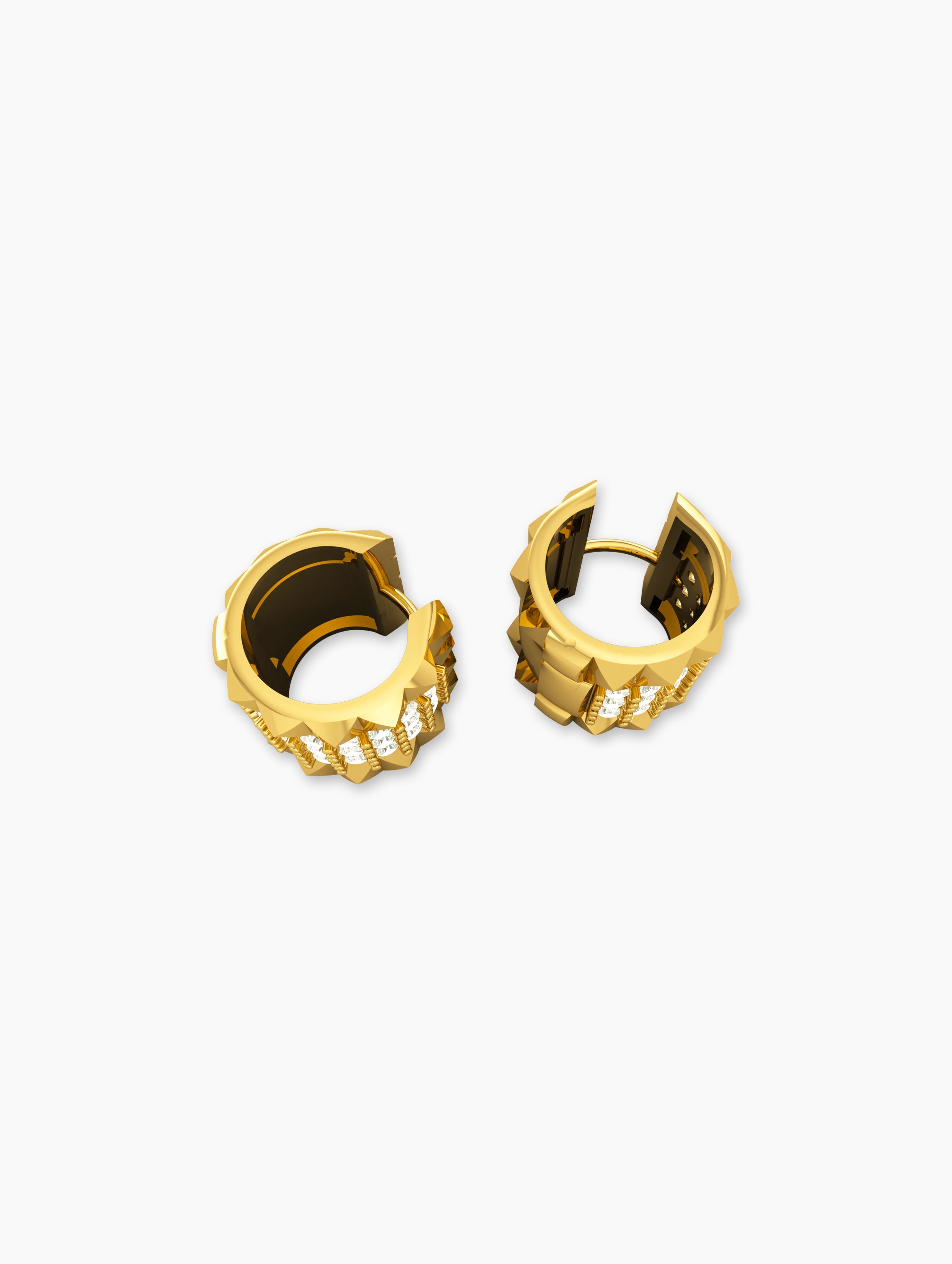 Maeve Chunky Hoops lifestyle view | Za Zewelz designer fine earrings