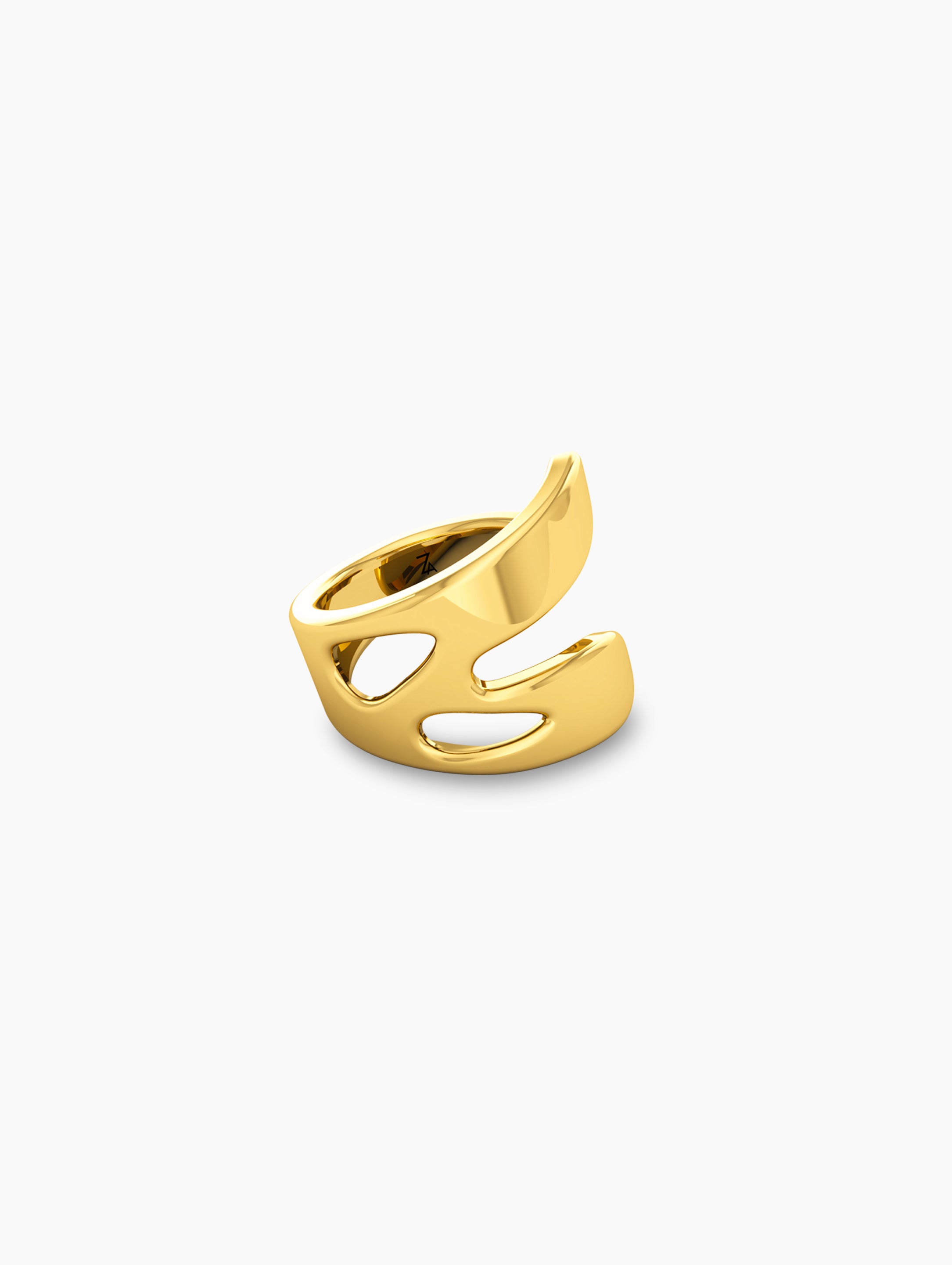Nova Dual Ear Cuff In 18k Solid Gold close-up shot | Za Zewelz minimalist 18k gold plated earrings